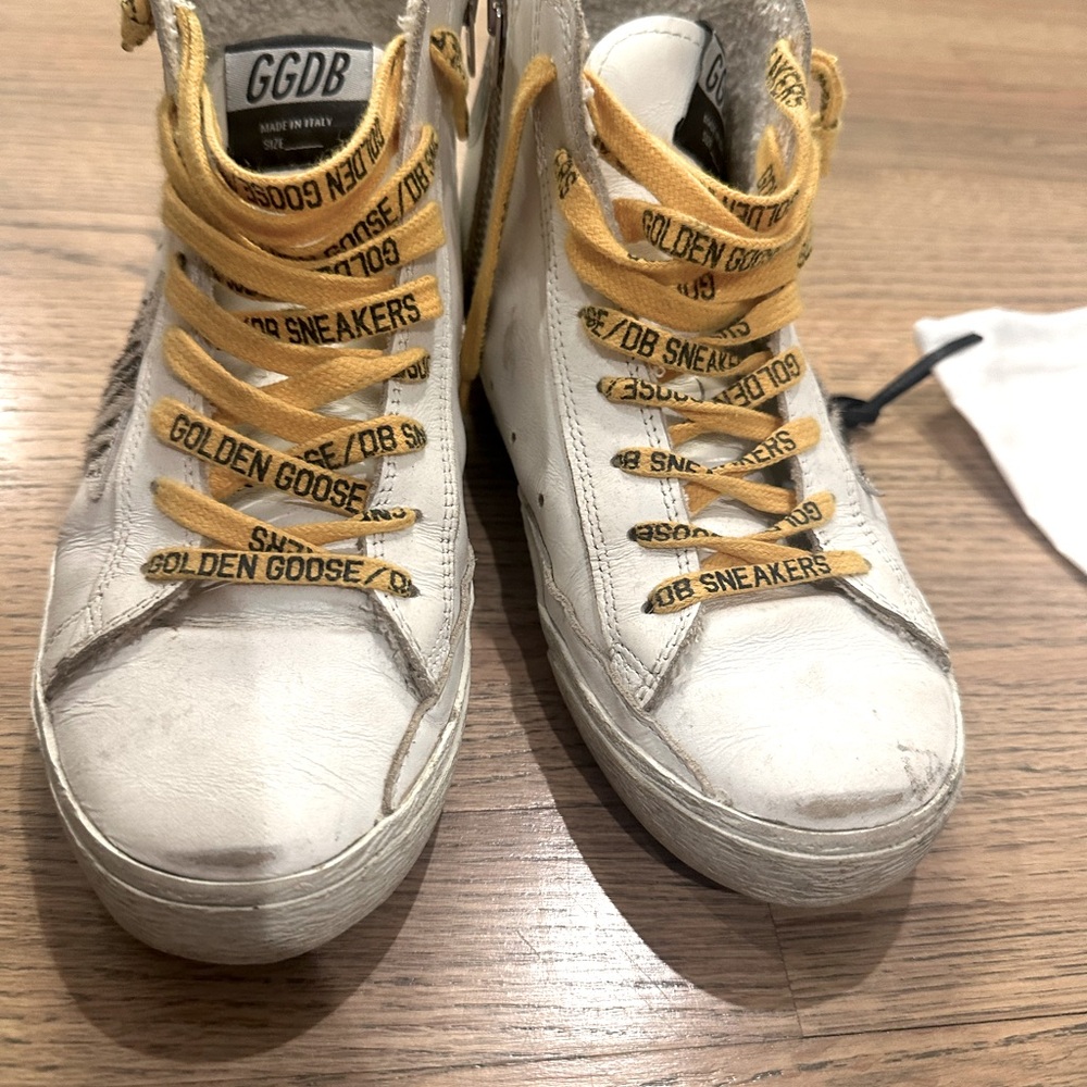 Golden goose boxer high top leather sneakers